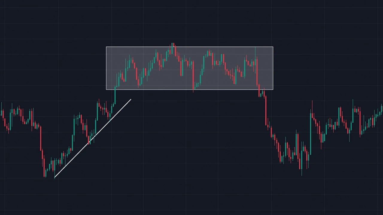 Rectangle trading range pattern